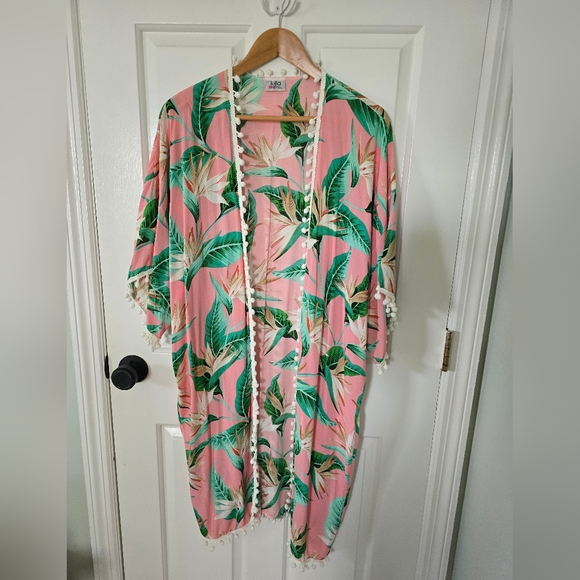 Printed Beach Cover Up Kaftan Kimono - Picture 1 of 4